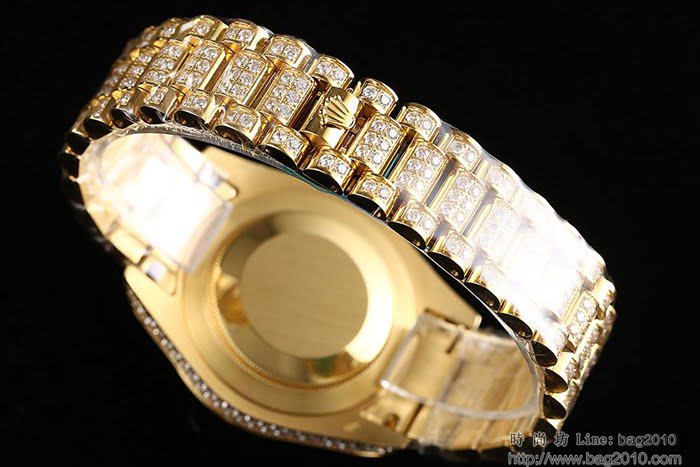 ROLEX勞力士 特別推薦新款 勞力士滿天星鑲鑽系列 電鍍18K金土豪金 純手工四爪鑲鑽 全自動機械表 高檔男表  wssb4599